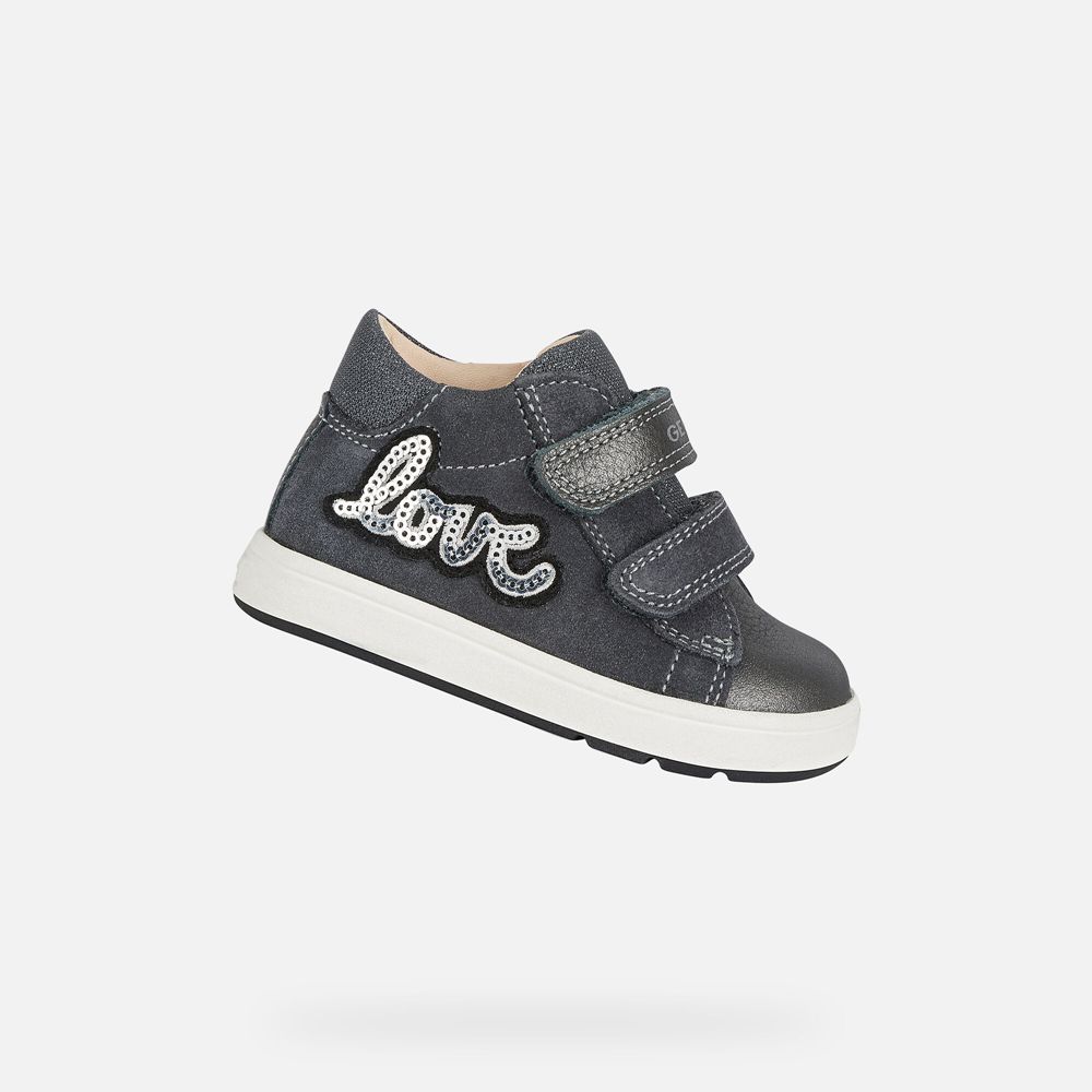 Geox Sneakers Dark Grey Biglia Girl - Geox Baby Shoes - LKJDVA031